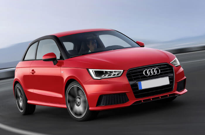 red audi A1