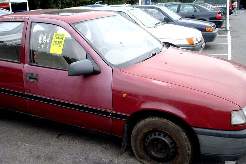 Abandoned car - police aware
